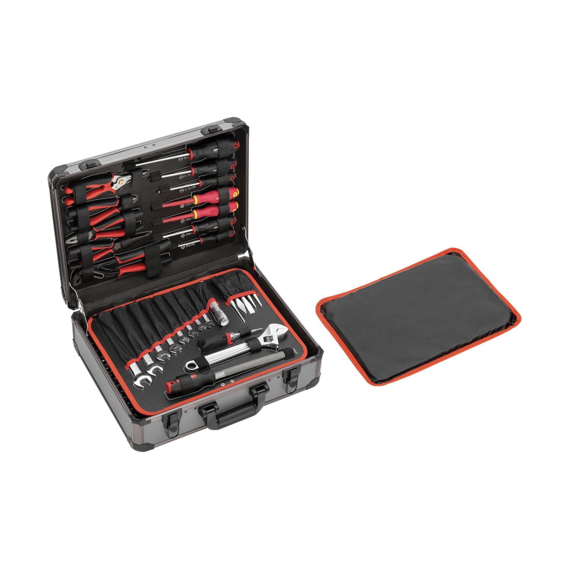 Werkzeugsuitcase ALLROUND 138-tlg.Mont.Aluminiumrahmensuitcase GEDORE