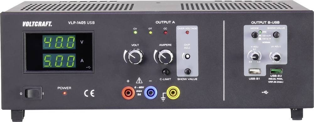 VOLTCRAFT VLP-1405 USB Labornetzgerät, einstellbar 0 - 40V 0.01 - 5A