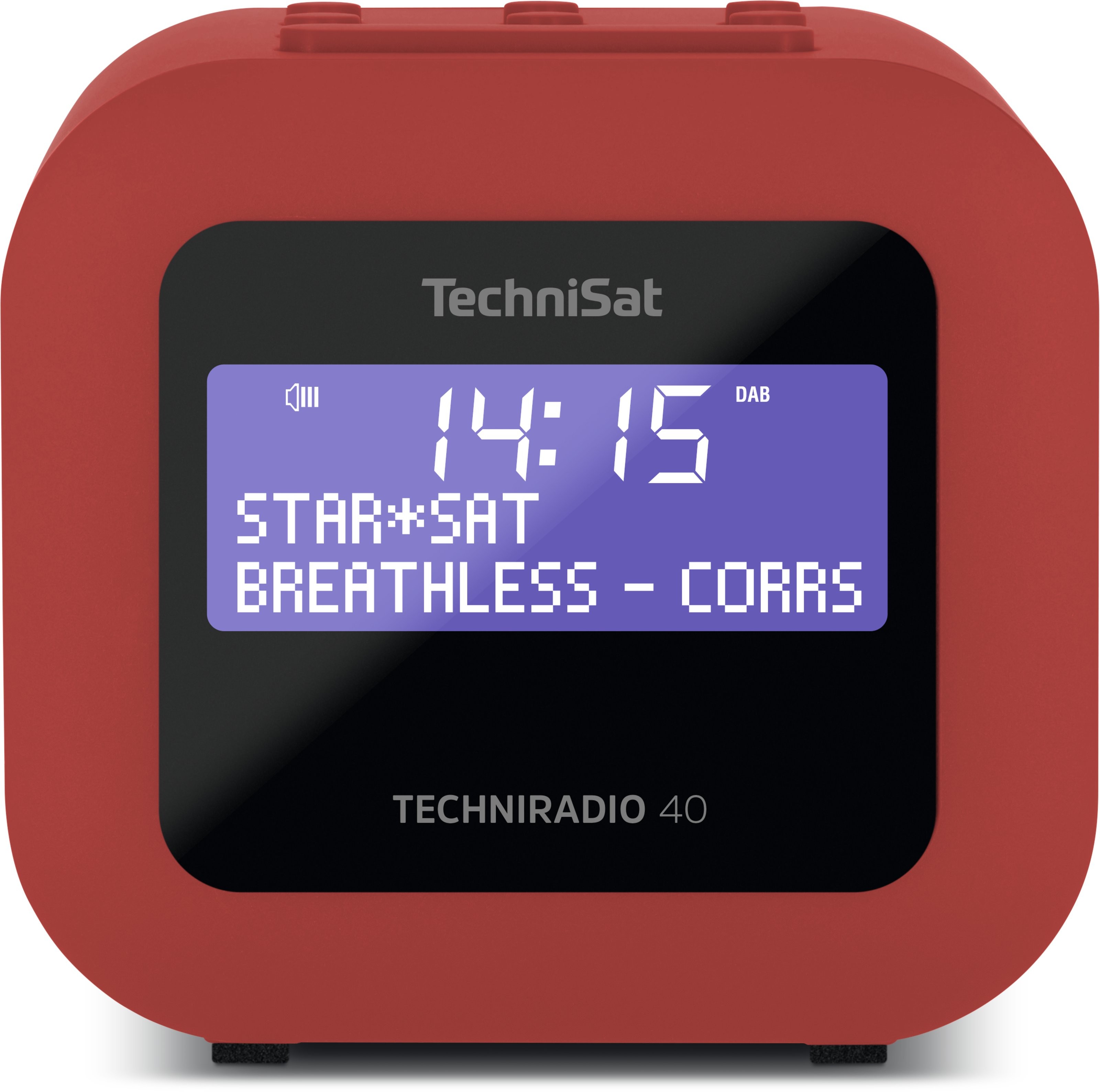 TechniSat TECHNIRADIO 40, rot Taschenradio DAB+, UKW Weckfunktion,