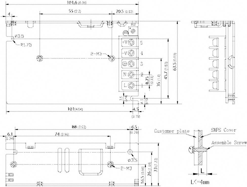 TracoPower TXM 035-112 SchaltChargeur 13.2 V/DC 3A 35W