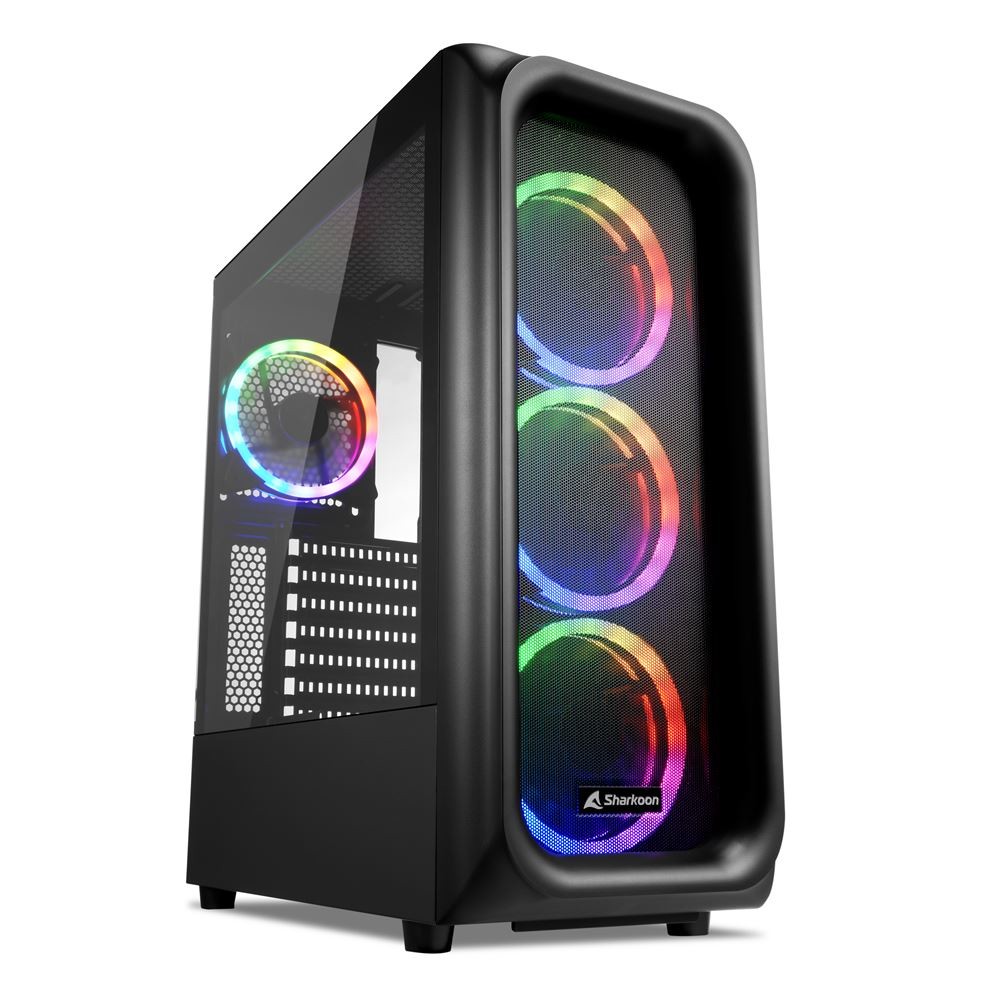 Sharkoon TK5M RGB ATX Bureau Noir - Sharkoon TK5M RGB ATX, Bureau, PC,
