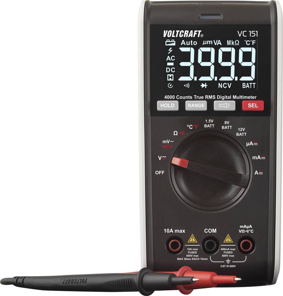 VOLTCRAFT VC151 Hand-Multimeter kalibriert (ISO) digital CAT III 600V