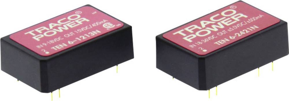 TracoPower TEN 6-1215N DC/DC-Wandler, Print 12 V/DC 24 V/DC 250mA 6W