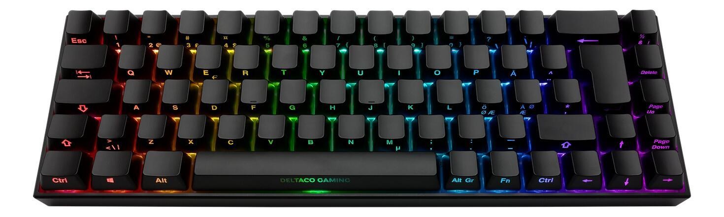 Deltaco DK440R Gaming Tastatur kabellos, Schwarz