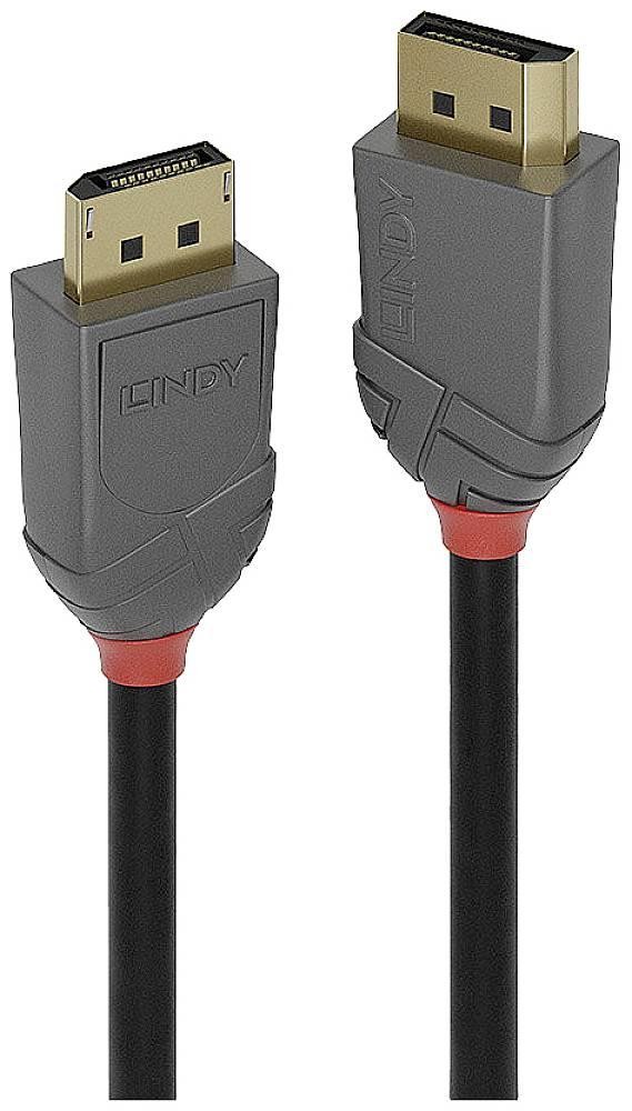 Lindy 10m DisplayPort 1.2 Cable, Anthra Line - Lindy 10m DisplayPort
