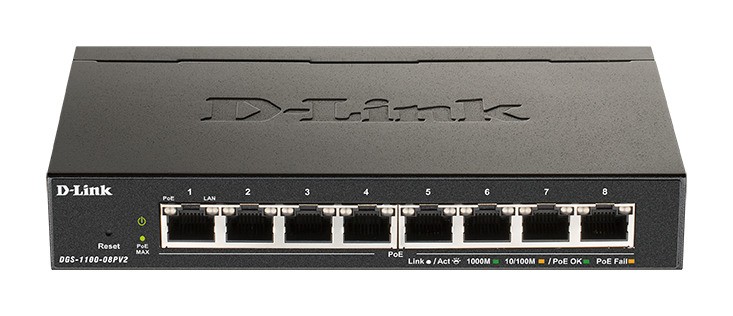 D-Link DGS-1100-08PV2 Géré L2/L3 Gigabit Ethernet (10/100/1000)