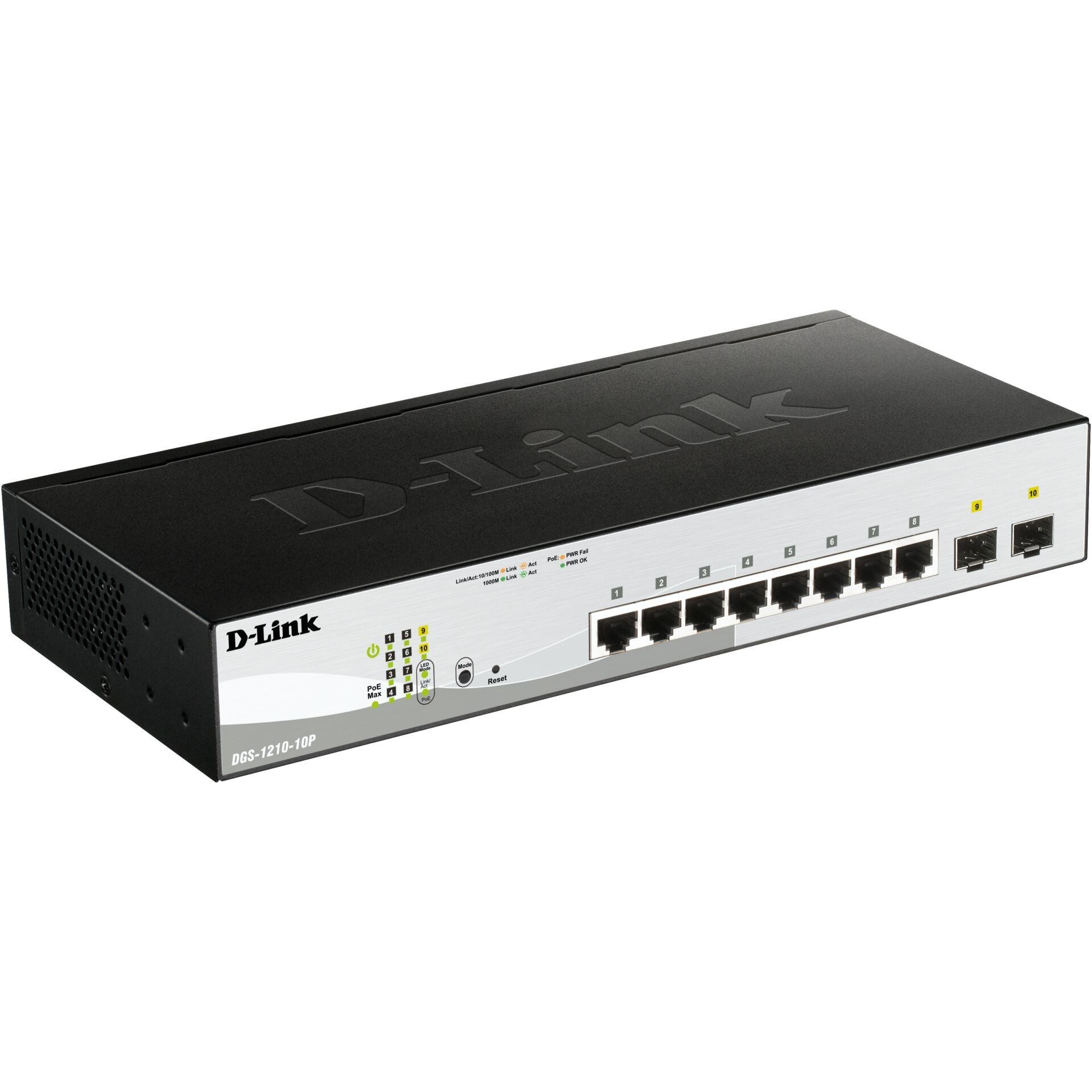D-Link DGS-1210-10P Managed L2 Gigabit Ethernet (10/100/1000) Power