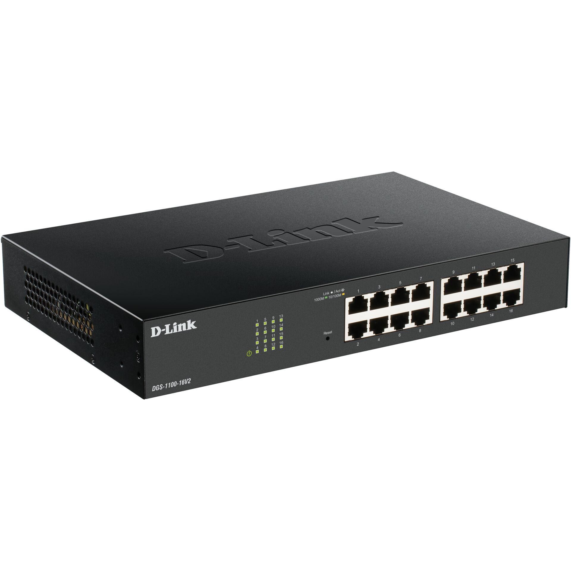 D-Link DGS-1100-16V2 16-Port Layer2 Smart Gigabit Switch