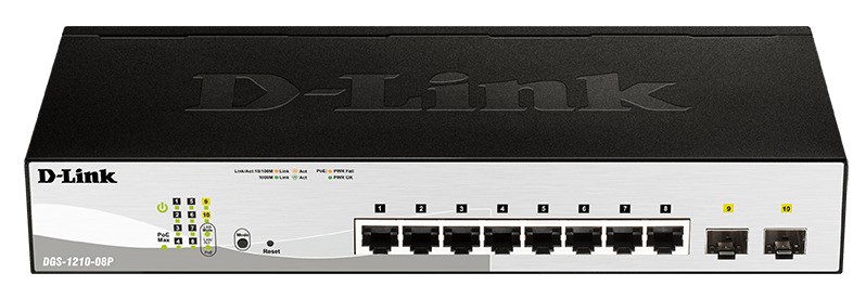 D-Link DGS-1210-08P Managed L2 Gigabit Ethernet (10/100/1000) Power