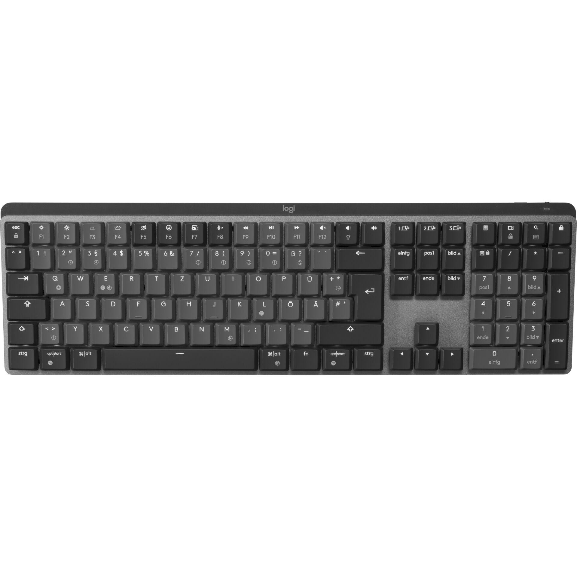Logitech Tastatur MX Mechanical, Bluetooth, beleuchtet, grafitfarben