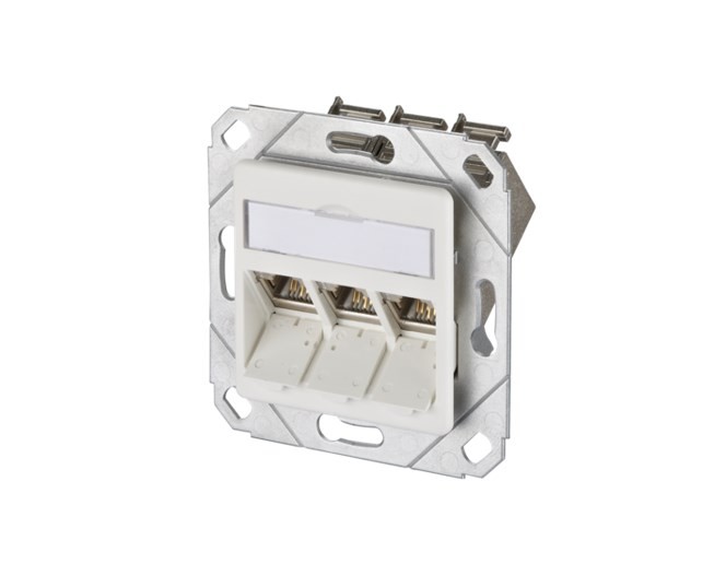 METZ CONNECT E-DAT module 3 Port UPk Cat.6A, blanc