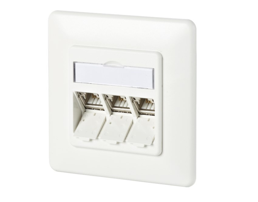 METZ CONNECT C6Amodul 3 Port 180°M UP reinweiß