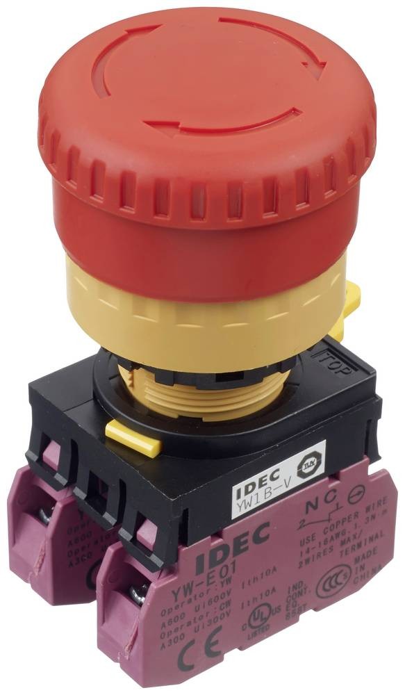 Idec YW1B-V4E02R Not-Aus-Schalter 250V 3A 2 Öffner IP65 1St.
