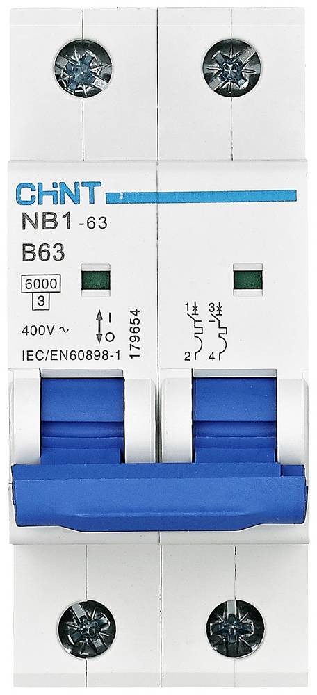 Chint 179653 NB1-63 2P B6 6kA DB Leitungsschutzschalter 2polig 6A 240