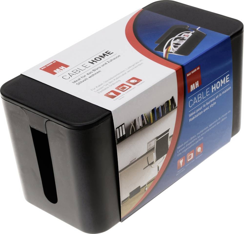 Max Hauri Kabel-Box black (L x B x H) 23.5 x 11.5 x 12cm 1 St. 126728