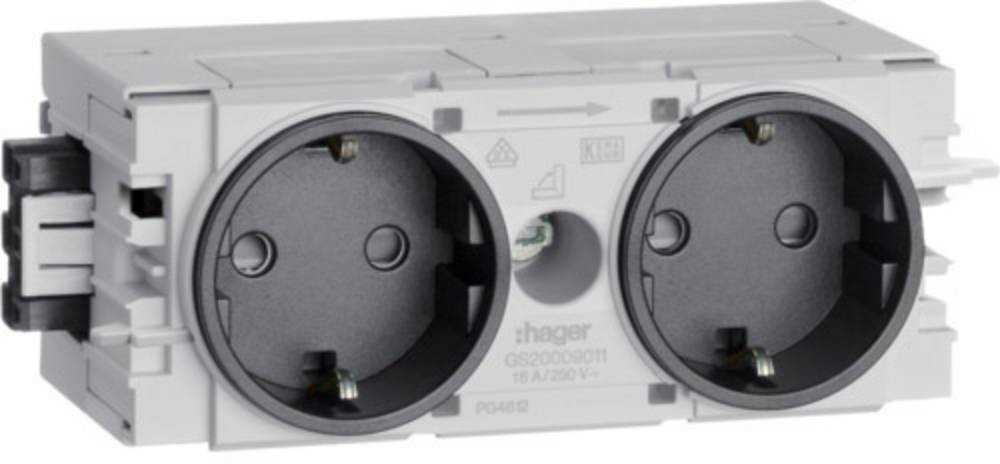 Hager Tehalit Steckdose 2-fach gs GS2000 gsw