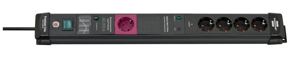 Brennenstuhl 1951150500 parafoudre-multiprise noir Schutzkontakt 1 St.