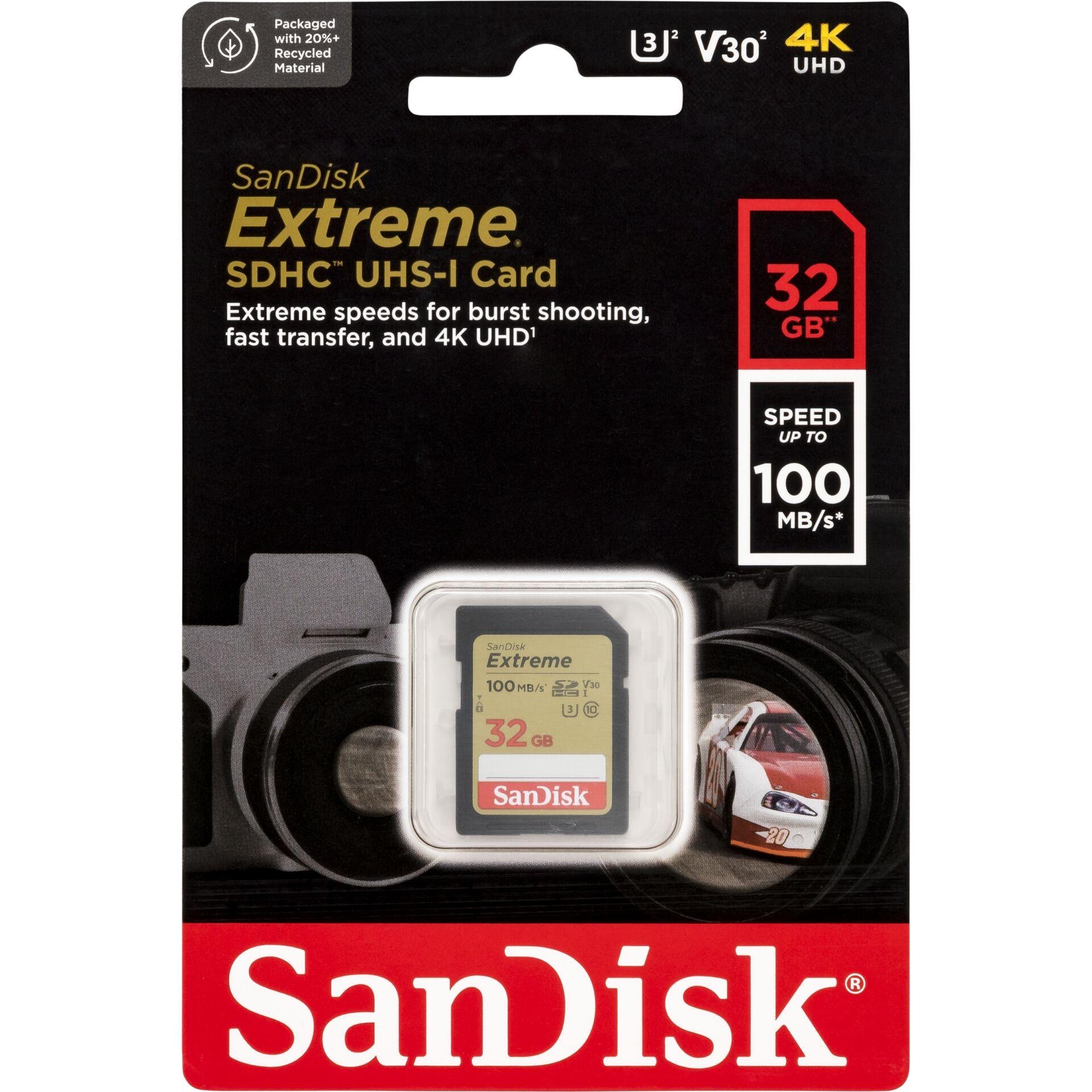 SanDisk Extreme 32 GB UHS-I Class 10 SDXC Memory Card - SanDisk