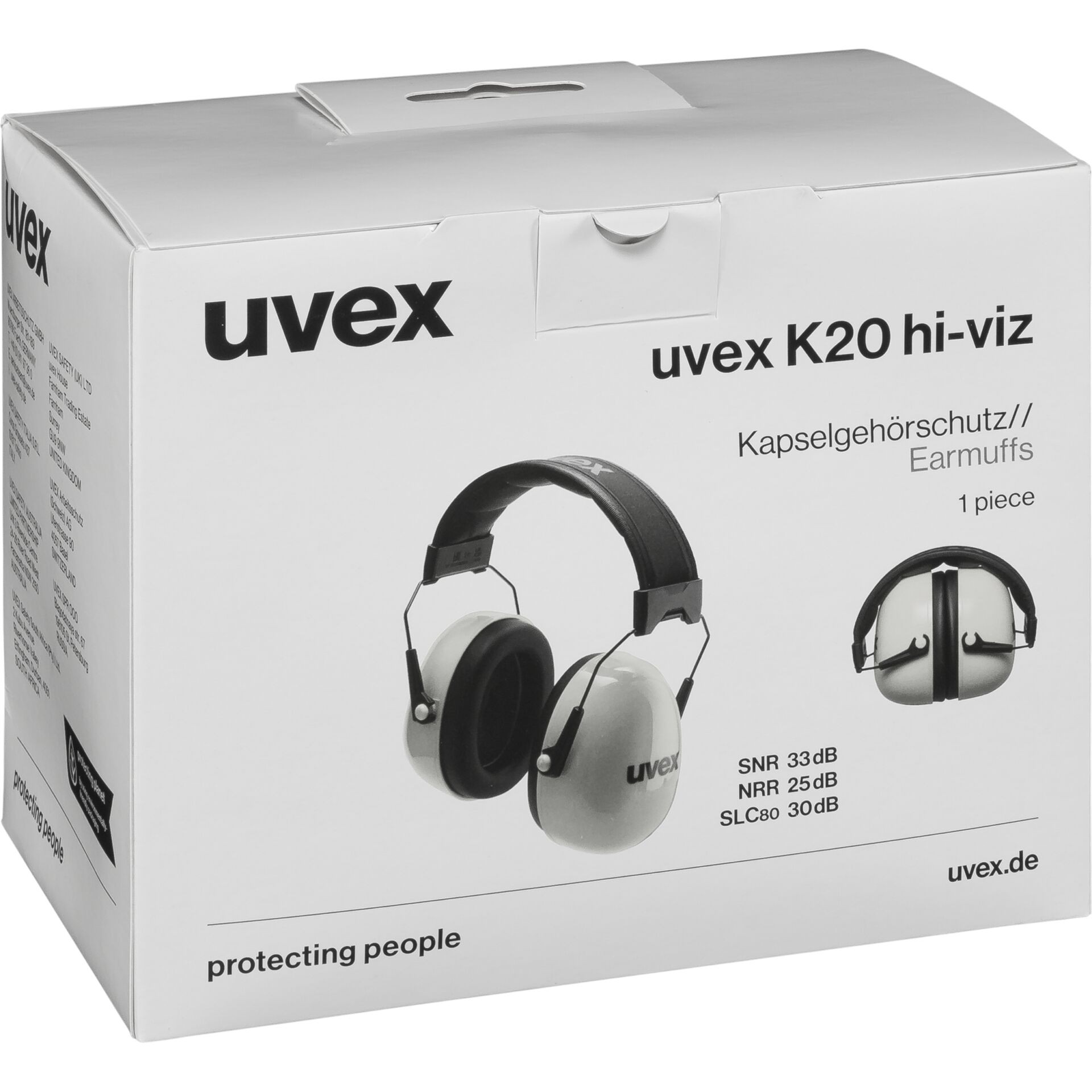 Uvex K20 Hi-Viz 2630021 Kapselgehörschutz 33 dB 1St.