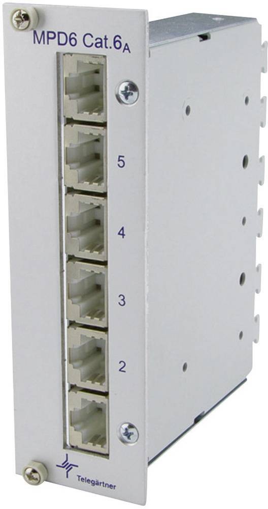 Telegärtner 100006991 6 Port réseau-Patchpanel CAT 6a 3 HE Bestückt