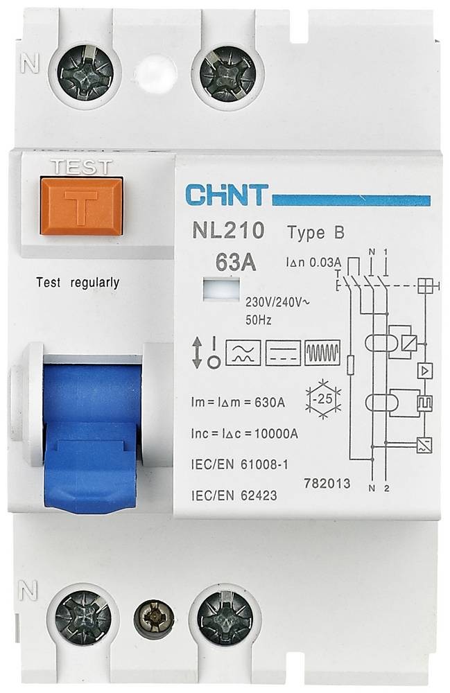 Chint 782012 NL210 1PN 40A 30mA B 10kA FI-Schutzschalter B/10 kA