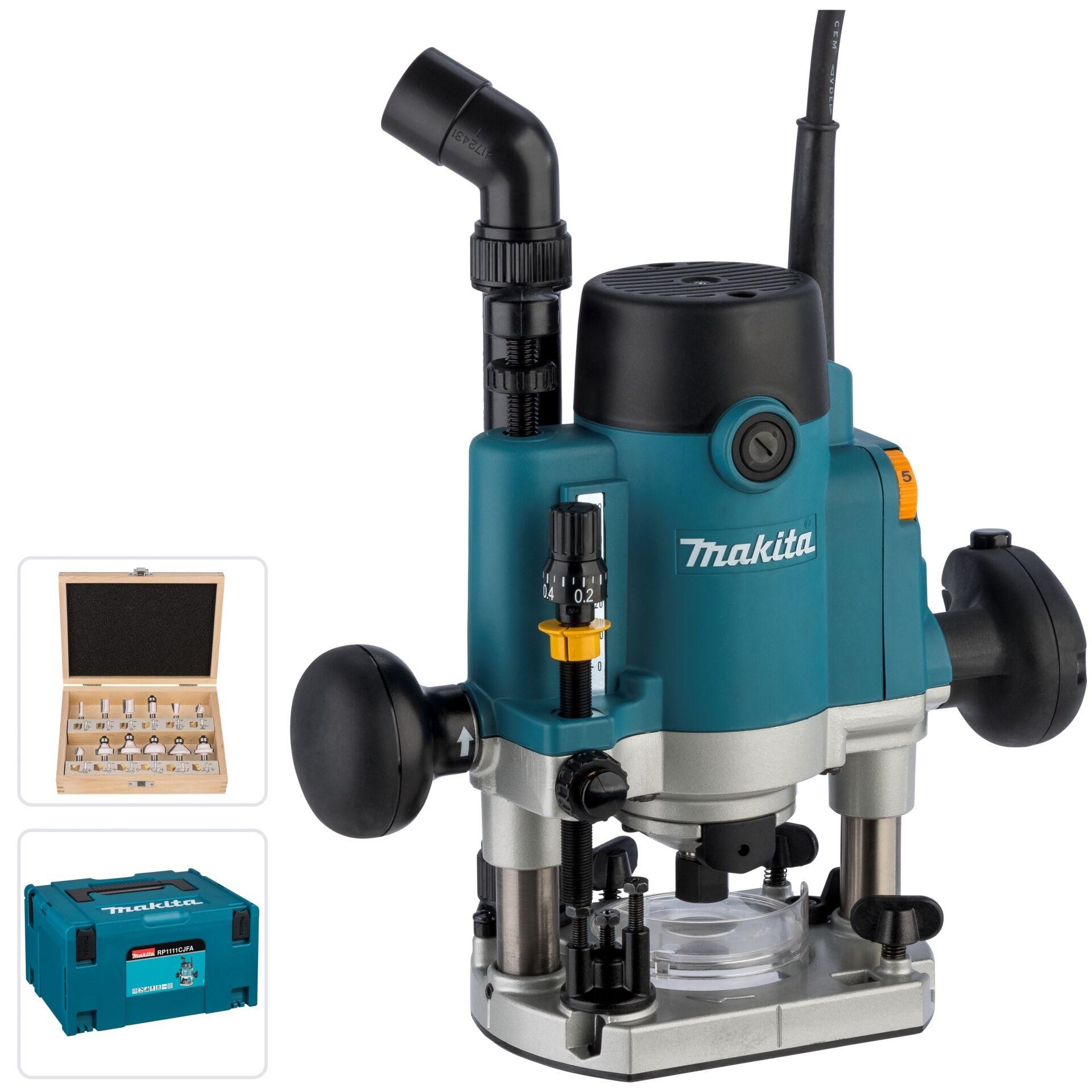 Makita Oberfräse RP1111CJFA RP1111CJFA con accesorios 1100W