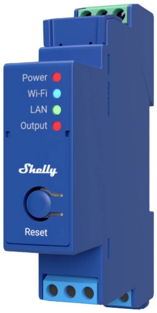 Shelly Pro 1 Hutschienenrelais Bluetooth, Wi-Fi