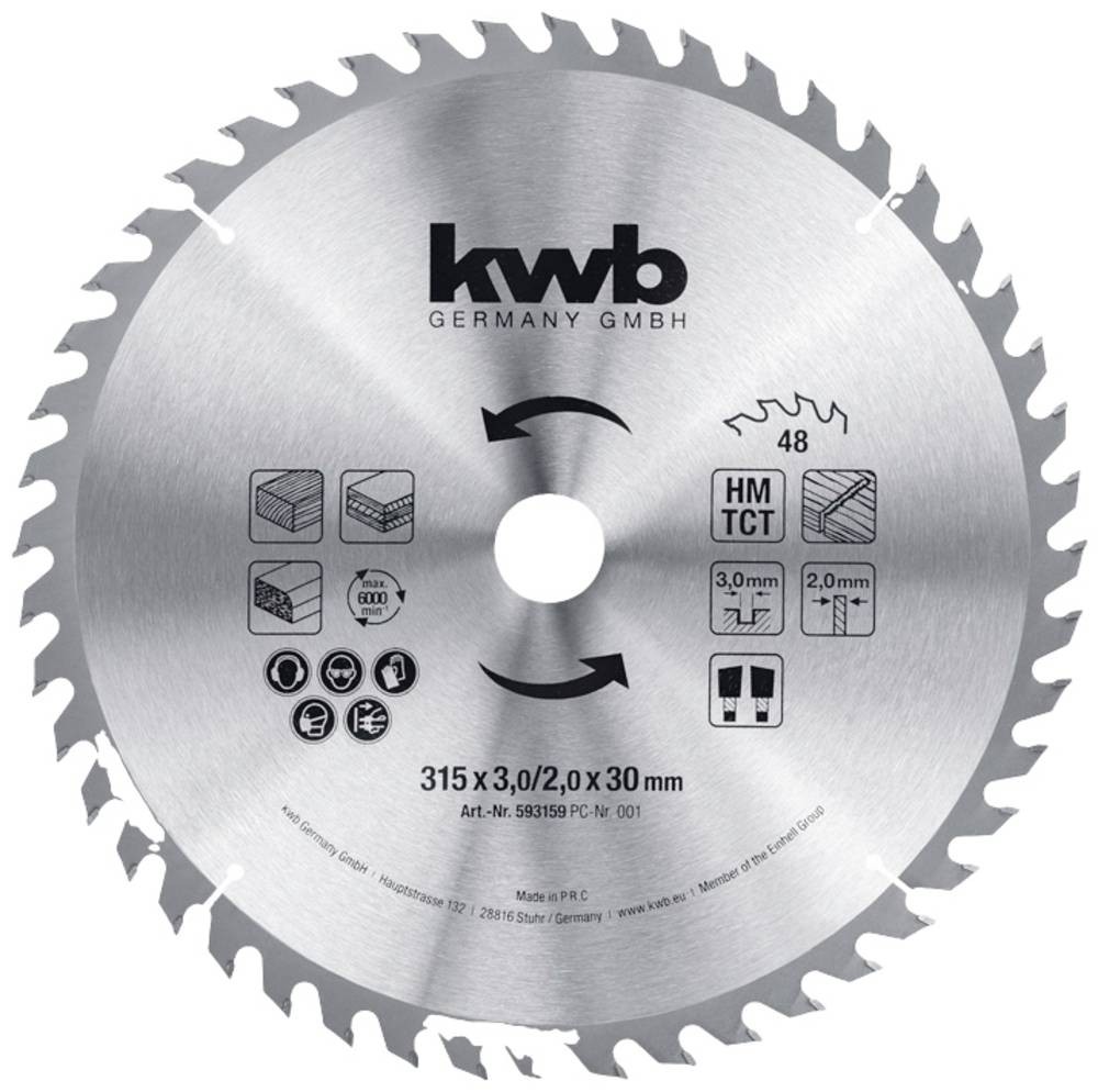 kwb 593159 Kreissägeblatt 315 x 30 mm 1 St.