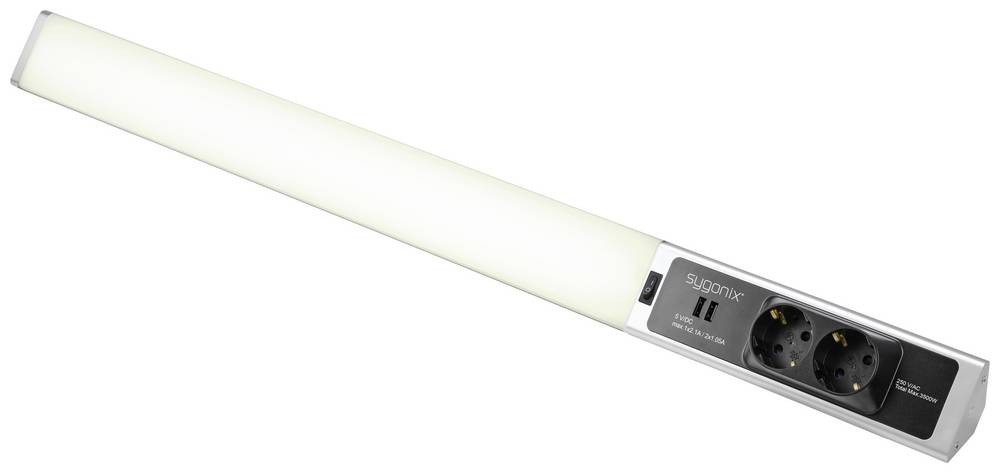 Éclairage sous meuble LED Sygonix SMD LED 18W blanc neutre argenté,