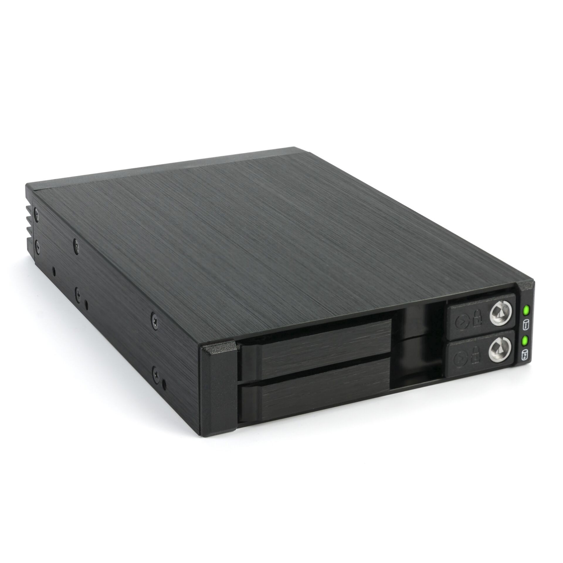 Fantec MR-25DUAL HDD/SSD enclosure Black - Fantec MR-25DUAL, HDD/SSD