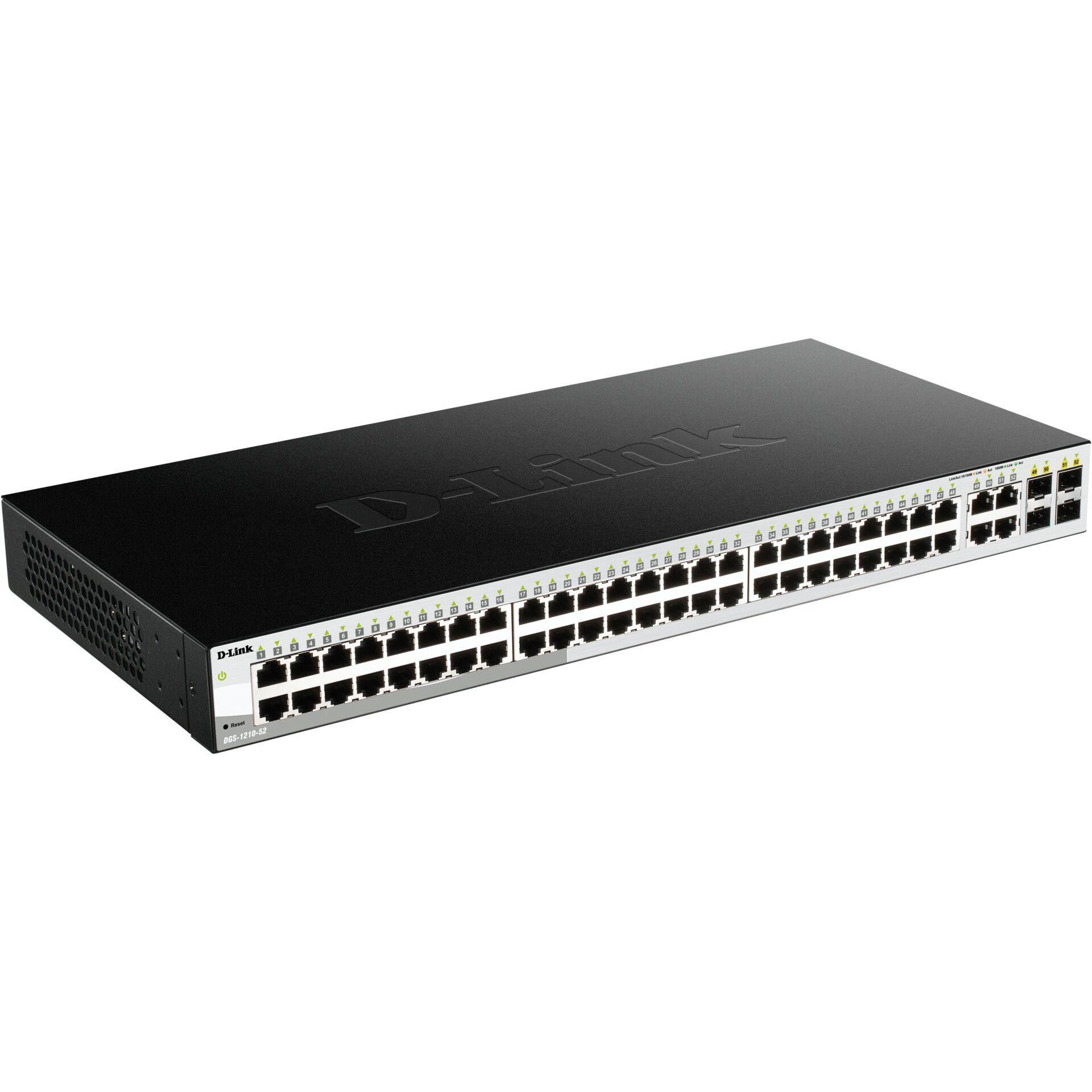 D-Link 52-Port Gigabit Smart Managed Switch including 4 x 100/
