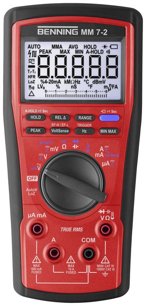 Benning MM 7-2 Hand-Multimeter digital LoZ CAT III 1000 V, CAT IV