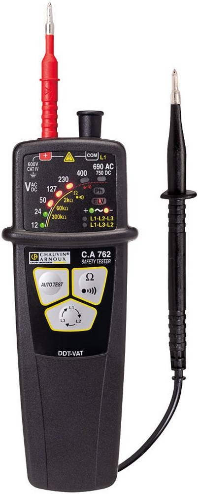 Chauvin Arnoux C.A 762 Zweipoliger Spannungsprüfer CAT IV 600V LED,