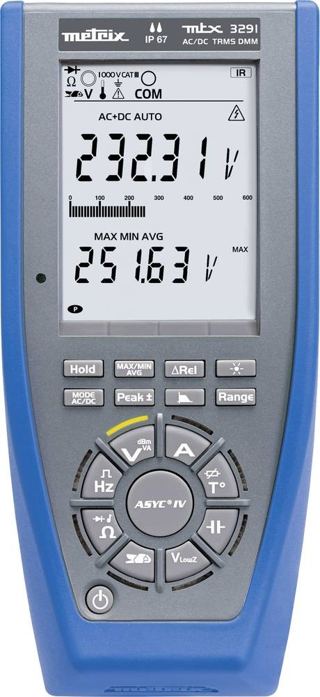 Metrix MTX 3291 Hand-Multimeter digital CAT III 1000 V, CAT IV 600V