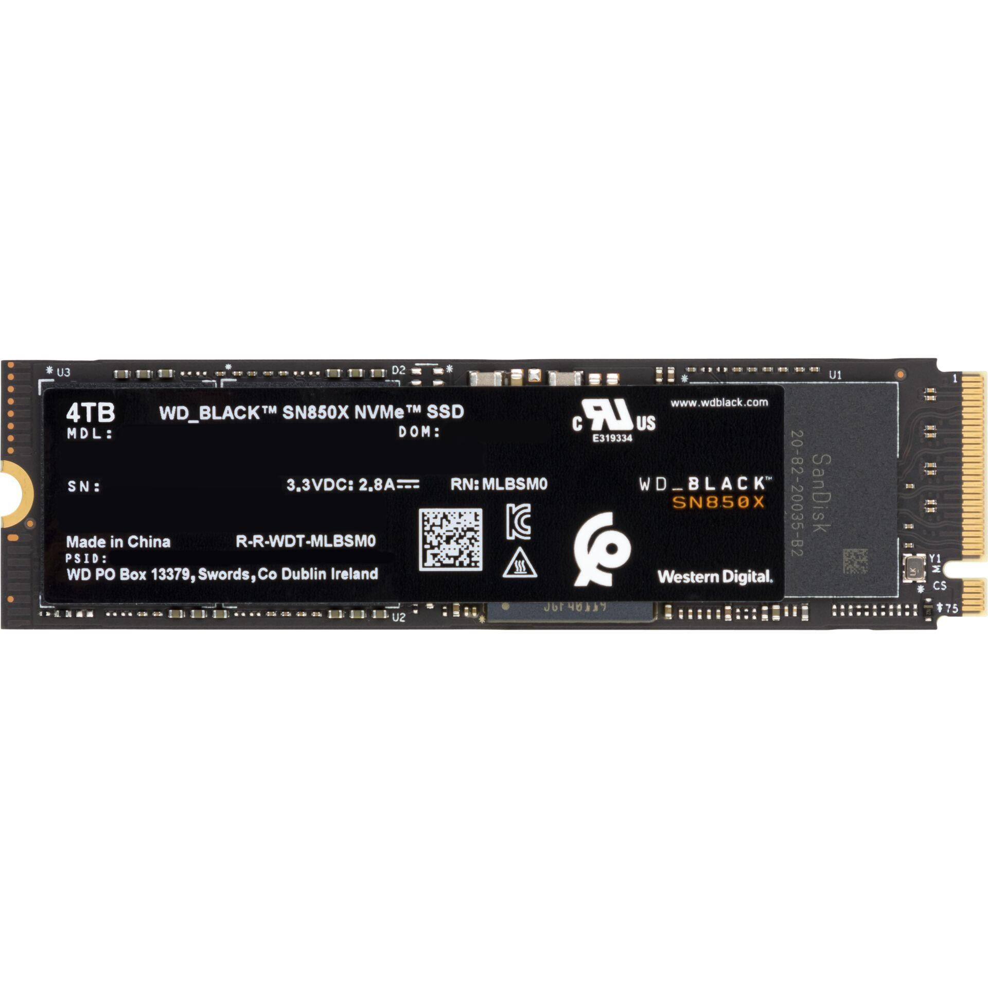 Western Digital Black WD_BLACK SN850X NVMe 4 TB M.2 PCI Express 4.0 -