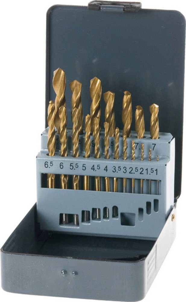 Kwb 421856 HSS Metall-Spiralbohrer-Set 19teilig 1 mm, 1.5 mm, 2 mm, 2.
