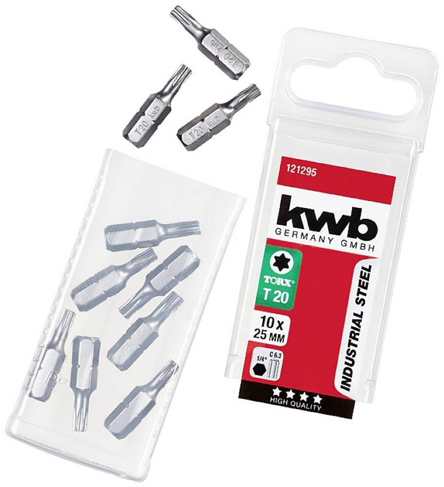 Kwb 121295 TX-Bit T 20 Stahl C 6.3 10St.