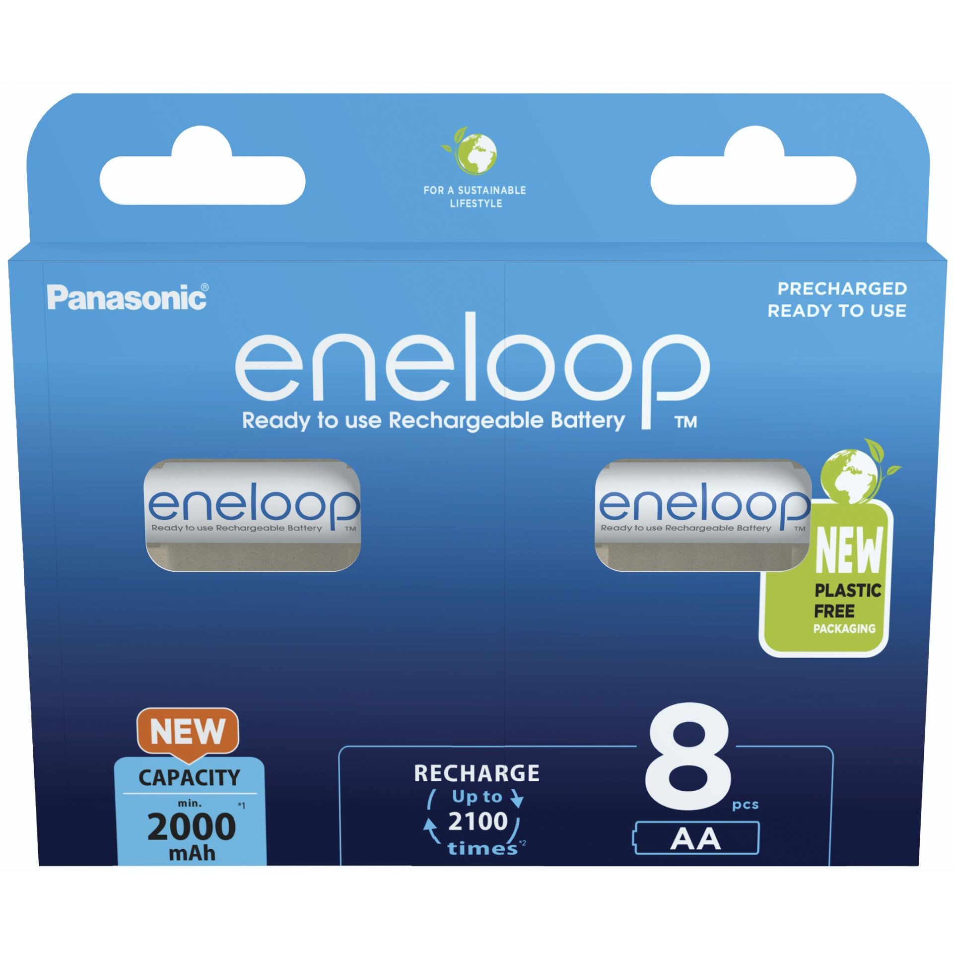 Eneloop HR06 Mignon (AA)-Akku NiMH 2000 mAh 1.2V 8St.