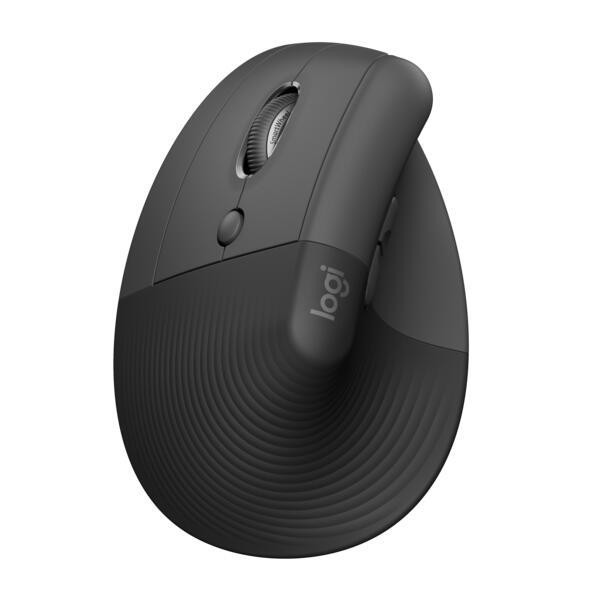 Logitech Lift Vertical Ergo L Maus for Business, grau-schwarz