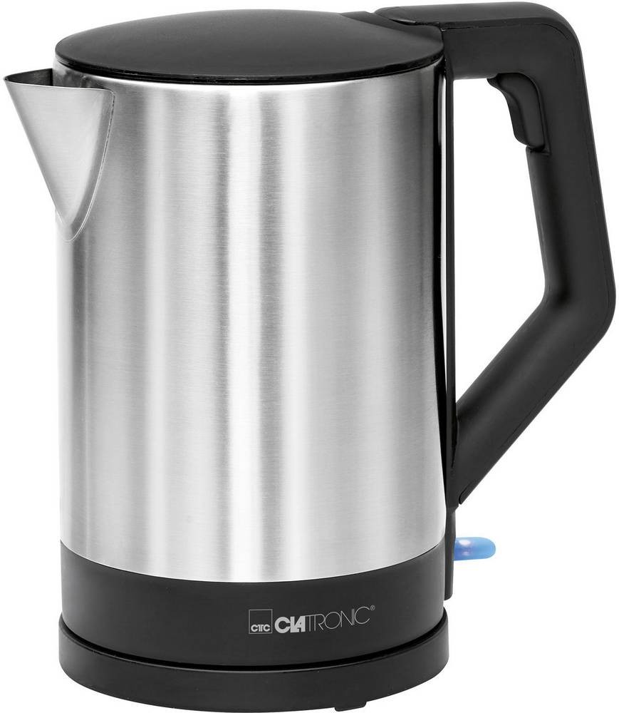 Clatronic WKS 3692 electric kettle 1.5 L 2200 W Black, Stainless