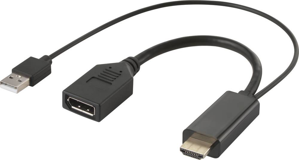 Renkforce RF-4777274 HDMI / DisplayPort adaptorcable [1x HDMI-Stecker,