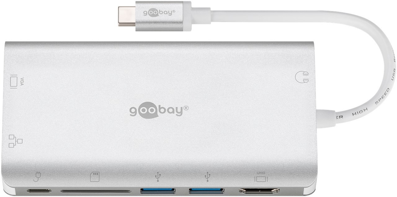 Goobay 49850 hub de interfaz USB Tipo C 5000 Mbit/s Plata - Goobay