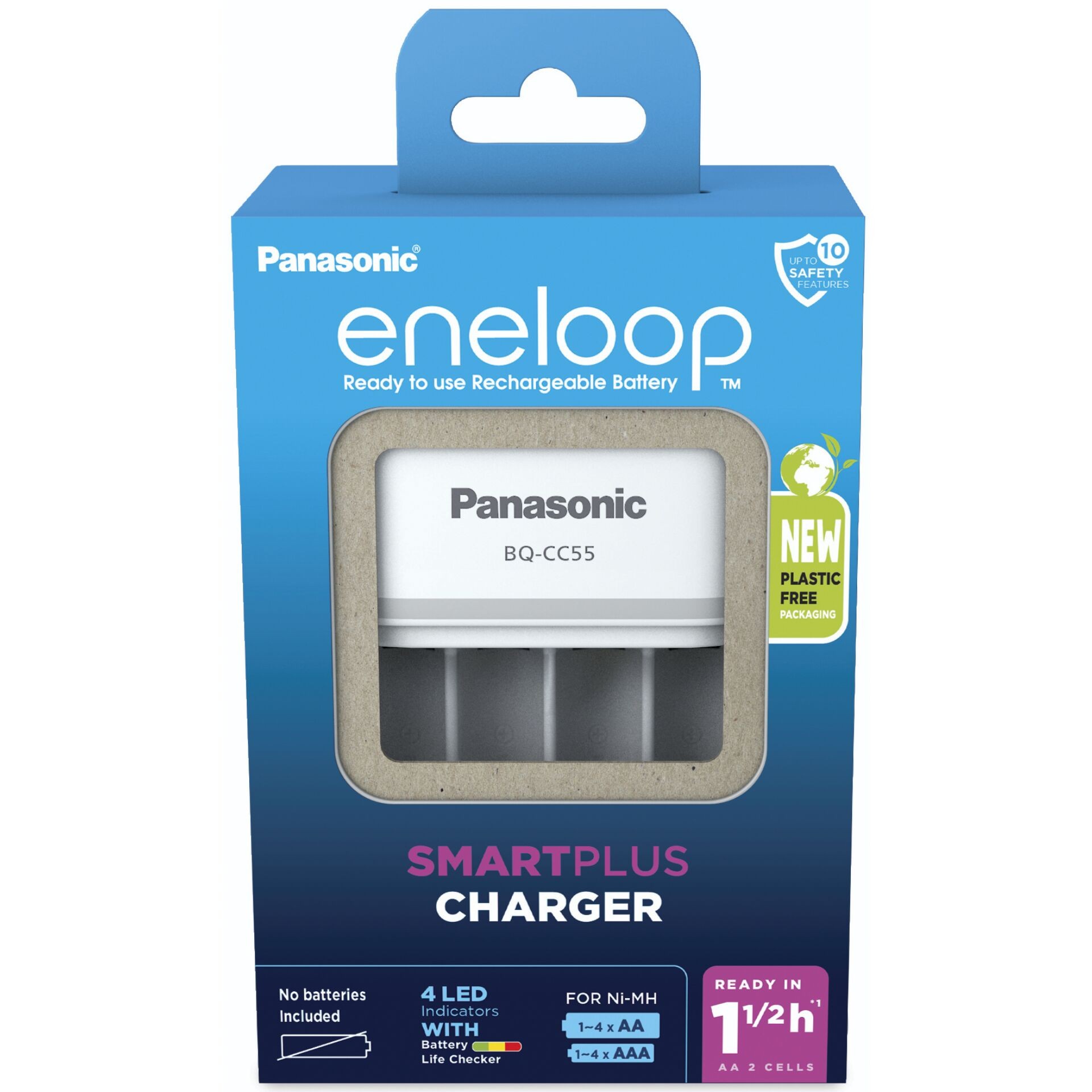 Panasonic Smart & Quick BQ-CC55 Akkupack-Ladegerät NiMH Micro (AAA),