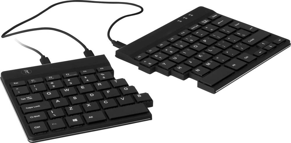 R-Go Tastatur Split Break US-Layout verkabelt schwarz