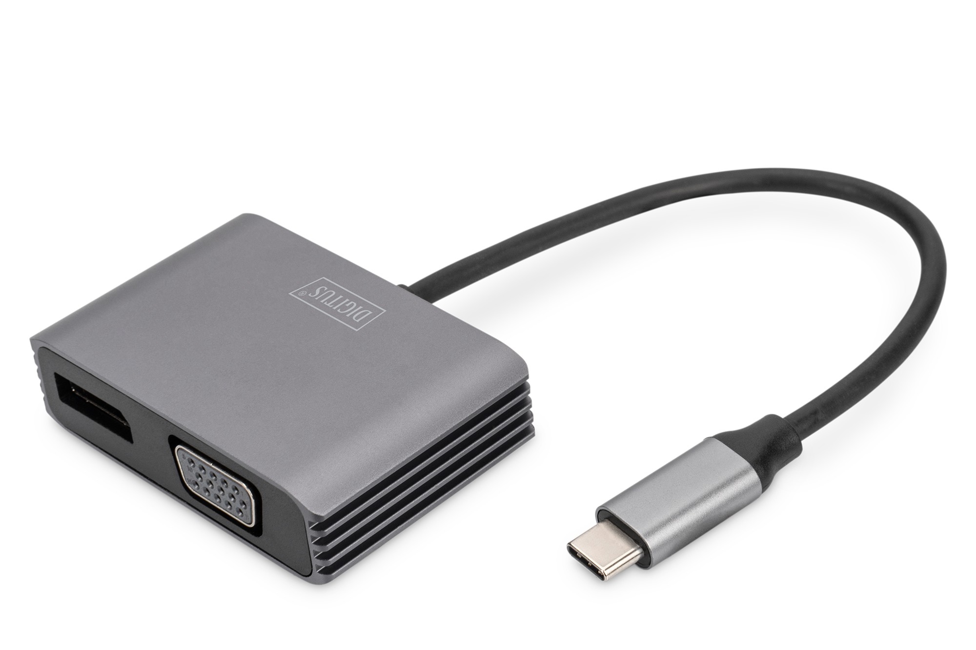 Digitus USB Type-C 4K 2-in-1 DisplayPort + VGA Graphics Adapter -