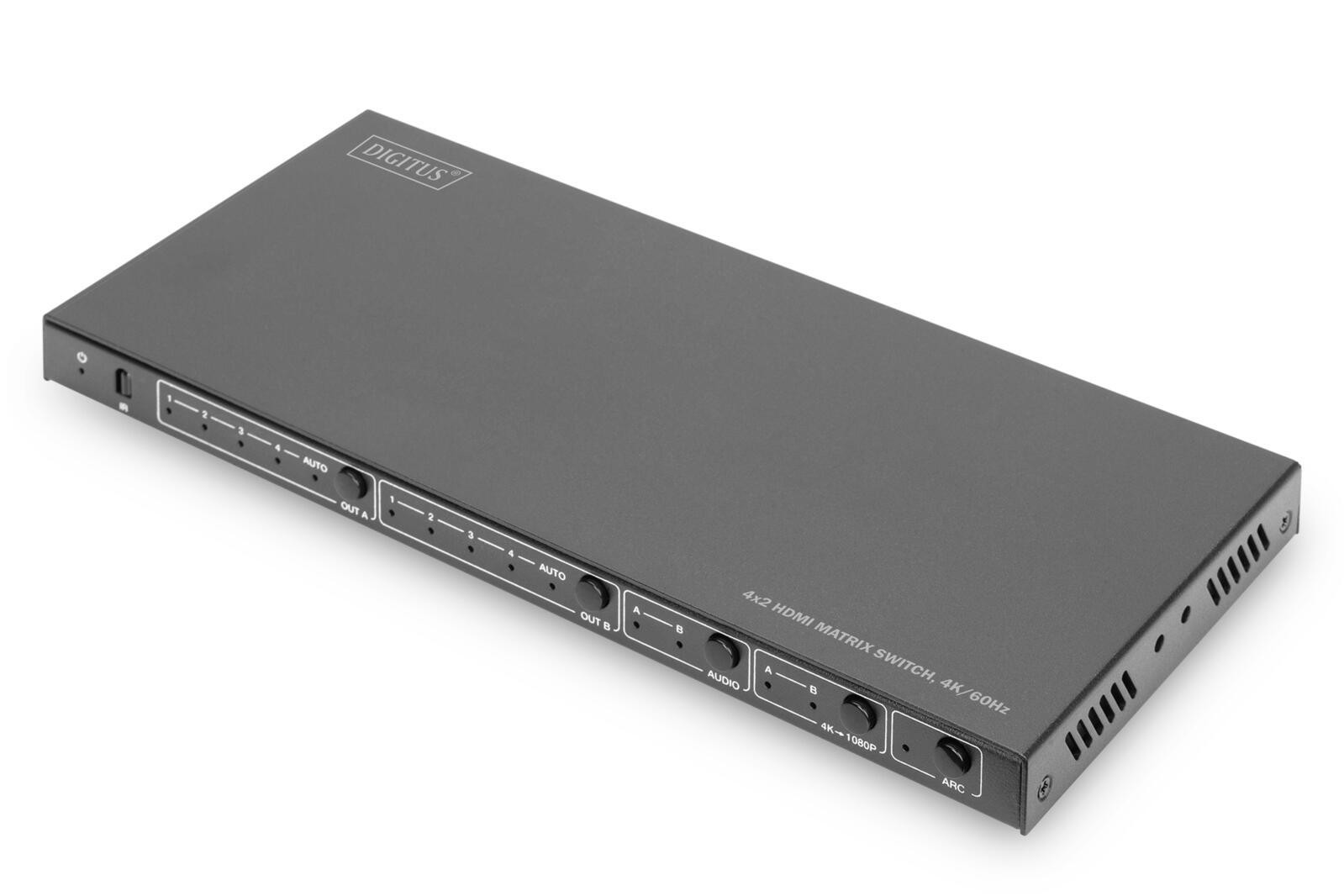 Digitus 4x2 HDMI Matrix Switch, 4K/60Hz - Digitus 4x2 HDMI Matrix