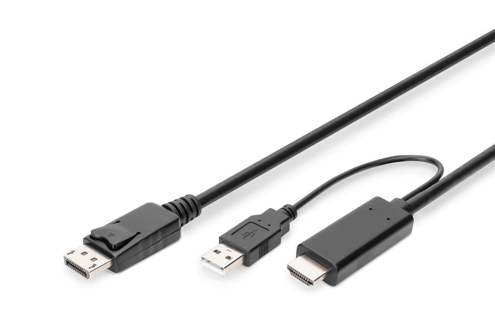 Digitus 4K HDMI adapter cable - HDMI to DisplayPort - Digitus 4K HDMI