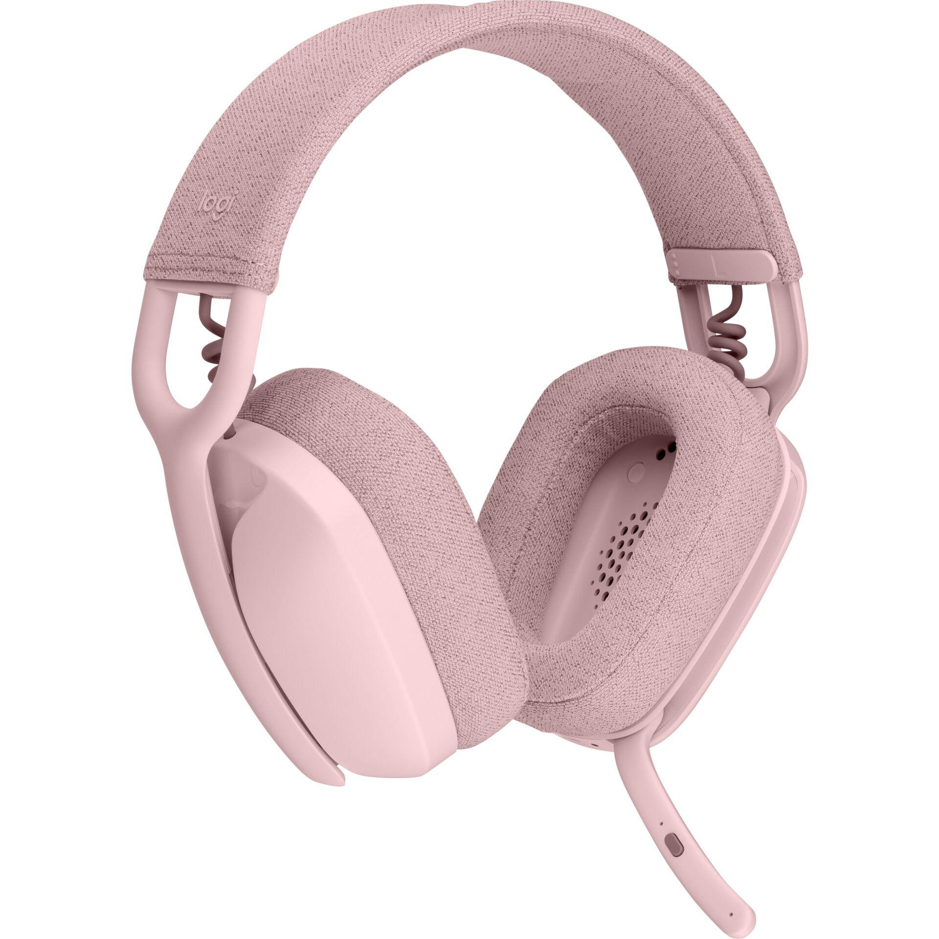 Logitech ZONE VIBE 100 Over Ear Headset Bluetooth Stereo Rose