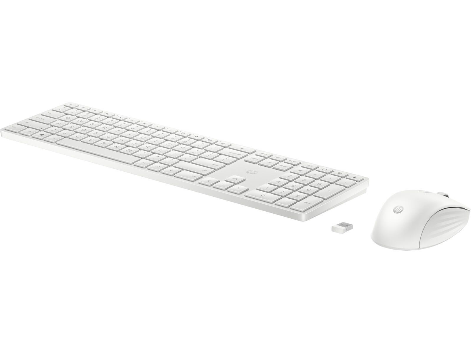 HP 650 Kabellos Tastatur, Maus-Set Deutsch, QWERTZ Weiß