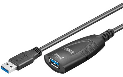 Goobay 5m USB 3.0 USB cable USB 3.2 Gen 1 (3.1 Gen 1) USB A Black -
